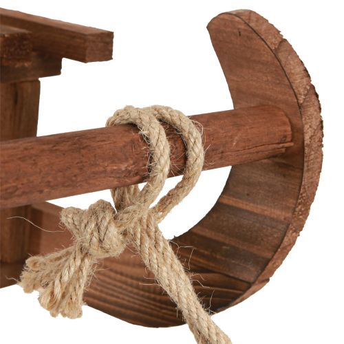 Artikel Träsläde dekoration vinterdekoration trä i brunt 49,5cm