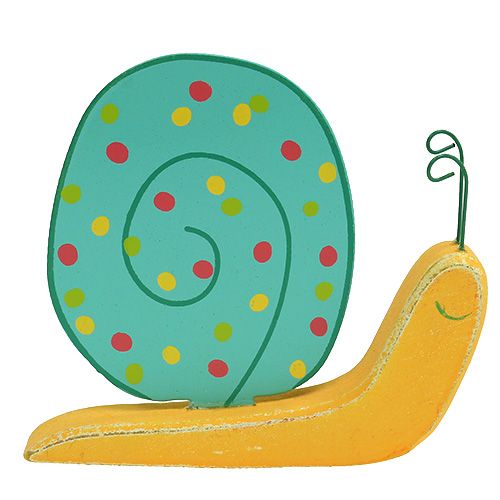 Floristik24 Trä snigel 10,5 x 9 cm färgad 6st