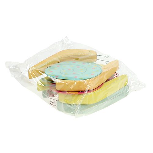 Floristik24 Trä snigel 10,5 x 9 cm färgad 6st