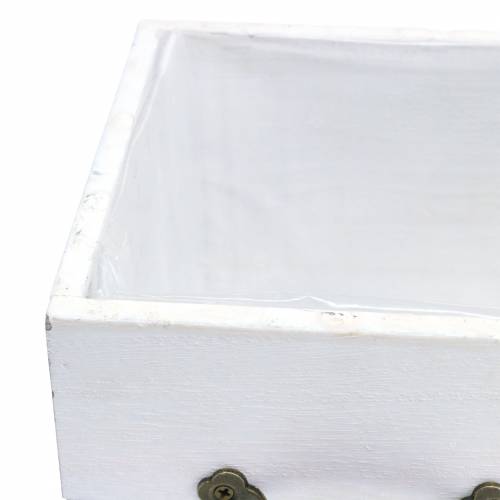 Artikel Planteringslåda trälåda vit 15x15/12x12cm set om 2