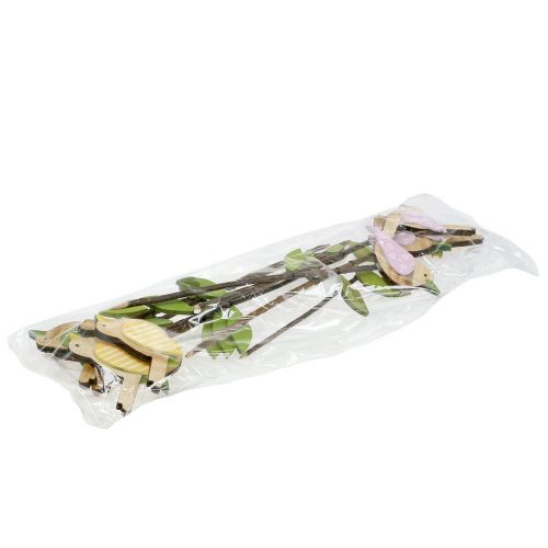 Floristik24 Trästift fågelfärgad L30cm 9st