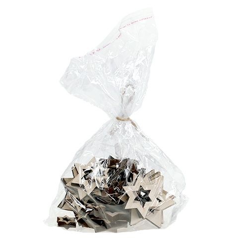 Floristik24 Trästjärna blandning 2,5cm - 7cm naturliga 35st