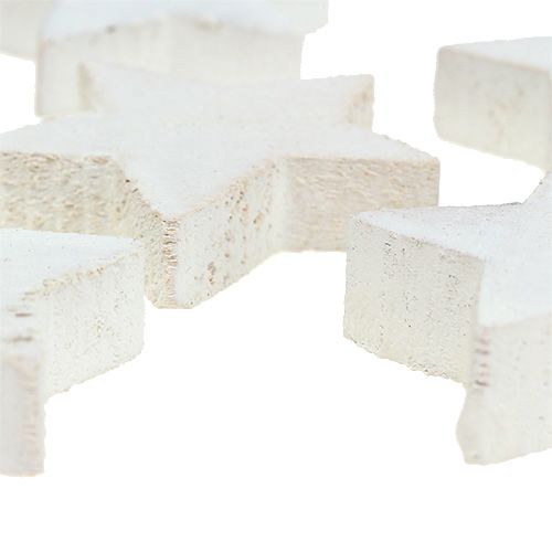 Floristik24 Trästjärnor 5cm vit 16 st