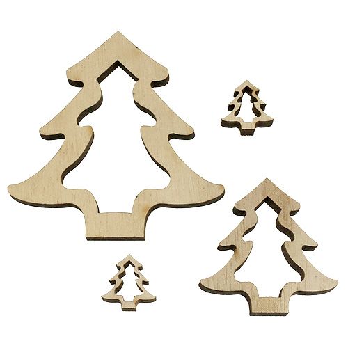Floristik24 Trädekoration Julgran natur 2cm - 8cm 32 st