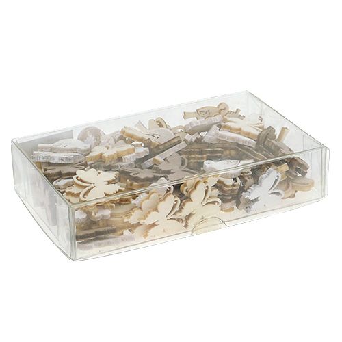 Floristik24 Trä strö dekoration sort. 2cm naturlig 144st