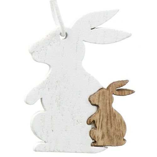 Floristik24 Dekorationshängare fjäder vit / natur 12st