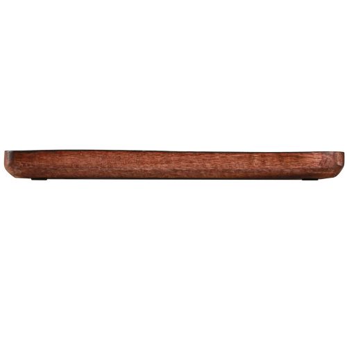 Artikel Träbricka dekorativ bricka rektangulär mörkbrun glaserad 30×25cm