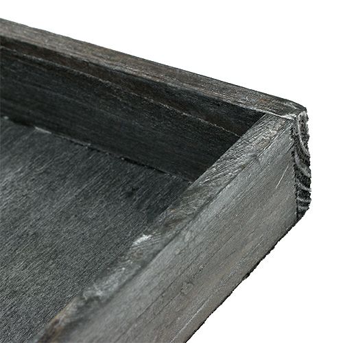Artikel Träbricka grå 14cm x 14cm x 3cm 5 st