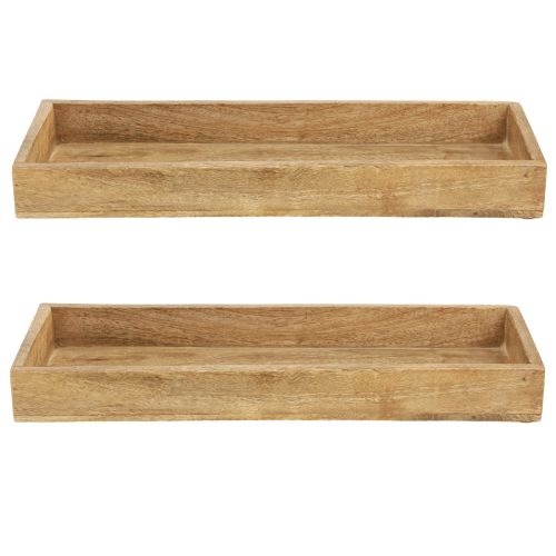 Artikel Träbricka rektangulär dekorativ bricka trä 39×15,5×4cm 2st