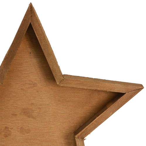 Artikel Träbricka Stjärndekoration i brun Ø38/29/22cm Set om 3