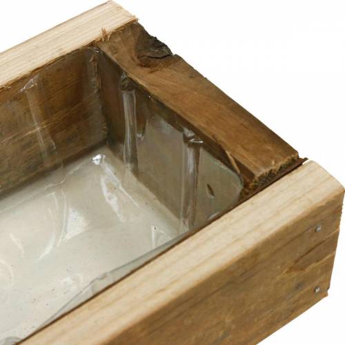 Floristik24 Planteringskärl, blombricka, trädekoration för plantering, träbricka 25cm