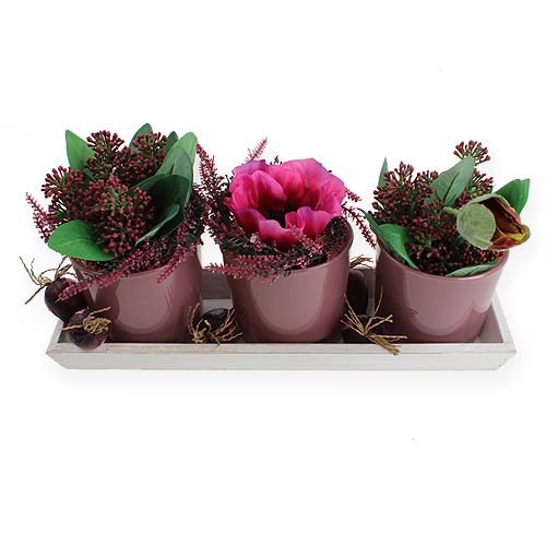 Floristik24 Träskål vit 35cm x 11cm