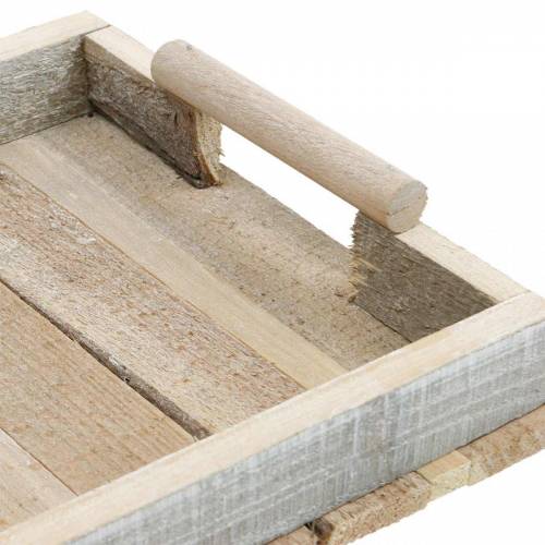 Floristik24 Dekorativ bricka, trädekoration, träbricka, bordsdekoration 37,5cm