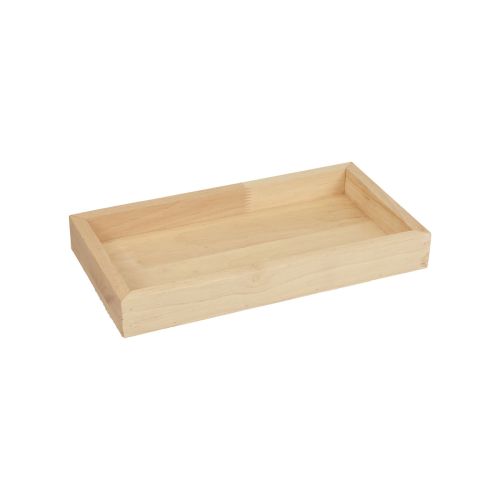 Träbricka dekorativ bricka trä rektangulär natur 28×15×3,5cm