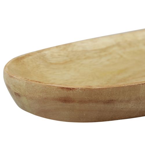 Artikel Träbricka bricka oval naturligt mangoträ 28×12×2,5cm