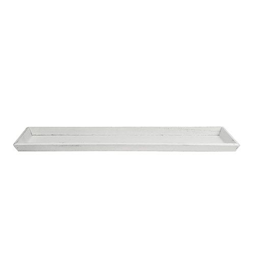 Floristik24 Träbricka vit L57,5cm B16cm H3cm 1st