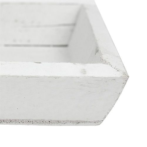 Floristik24 Träbricka vit L57,5cm B16cm H3cm 1st