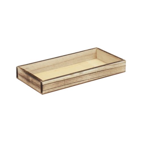 Floristik24 Träbricka flammad dekorativ bricka bordsdekoration rustik 20×10×3cm