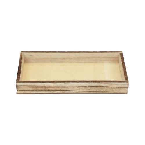 Floristik24 Träbricka flammad dekorativ bricka bordsdekoration rustik 20×10×3cm