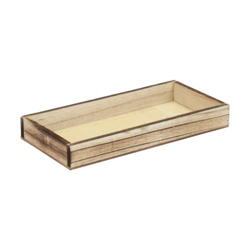 Floristik24 Träbricka flammad dekorativ bricka bordsdekoration rustik 24×12×3cm