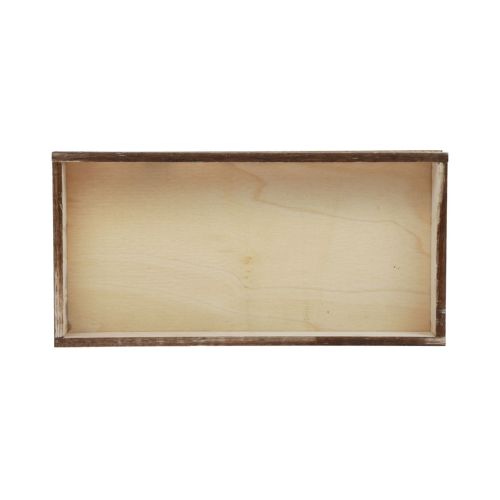 Artikel Träbricka flammad dekorativ bricka bordsdekoration rustik 24×12×3cm