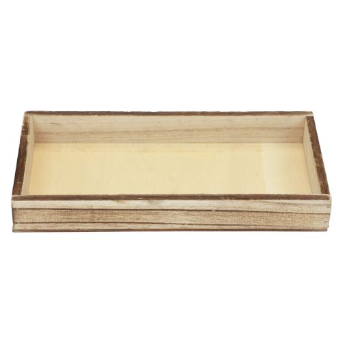Floristik24 Träbricka flammad dekorativ bricka bordsdekoration rustik 30×15×3cm
