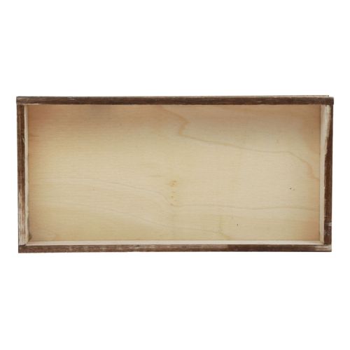 Artikel Träbricka flammad dekorativ bricka bordsdekoration rustik 30×15×3cm