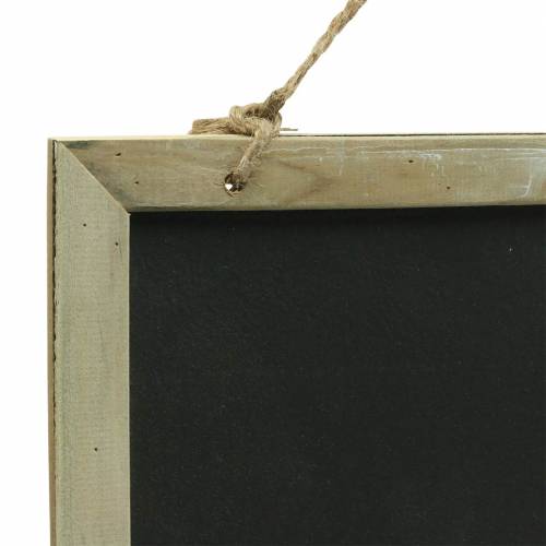 Artikel Skifferbräda med träkant för upphängning natur 30x15cm 5 st
