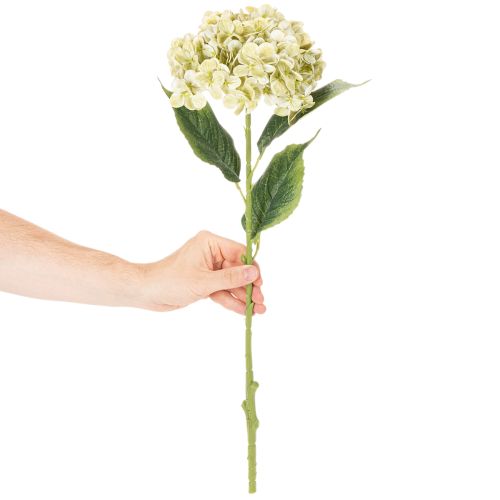 Konstgjord hortensia med lång stjälk och blad, 60 cm | Floristik24.se