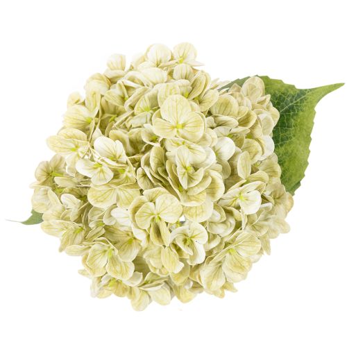 Konstgjord hortensia med lång stjälk och blad, 60 cm | Floristik24.se