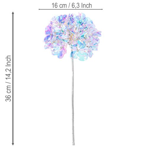 Konstgjord hortensiablommande gren i skimrande färger 36 cm 2 st | Floristik24.se