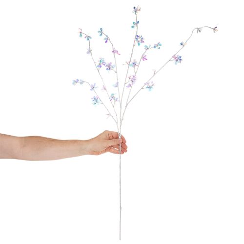 Konstgjord, delikat blommande gren med skimrande blommor, 98 cm | Floristik24.se
