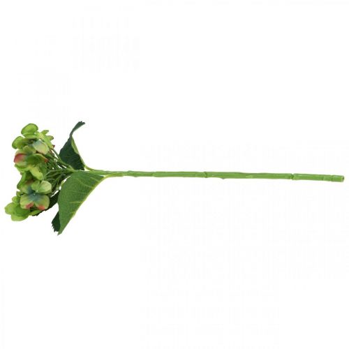 Artikel Konstgjord hortensia, blomsterdekoration, sidenblomma grön L44cm