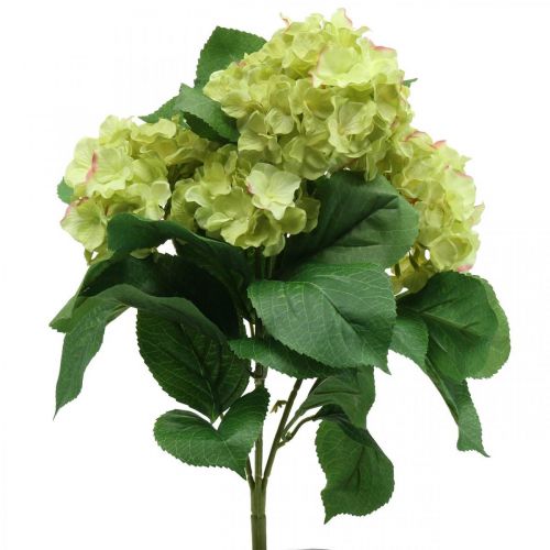 Floristik24 Hortensia konstgjord grön konstgjord blombukett 5 blommor 42cm