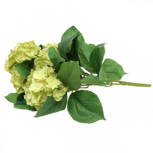 Floristik24 Hortensia konstgjord grön konstgjord blombukett 5 blommor 42cm