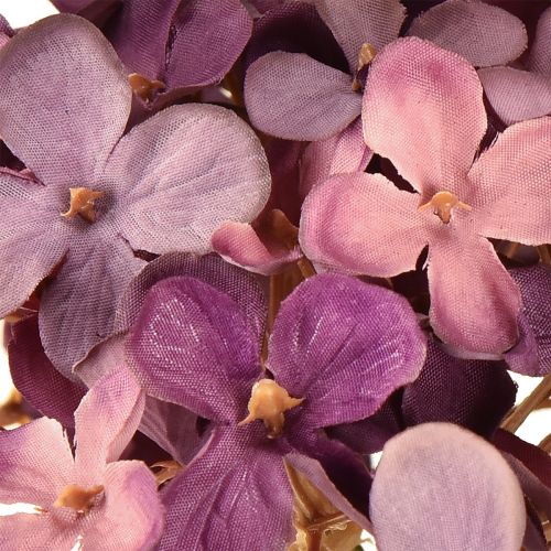 Artikel Konstgjorda hortensior Lila konstgjorda blommor hortensia 34cm 2st