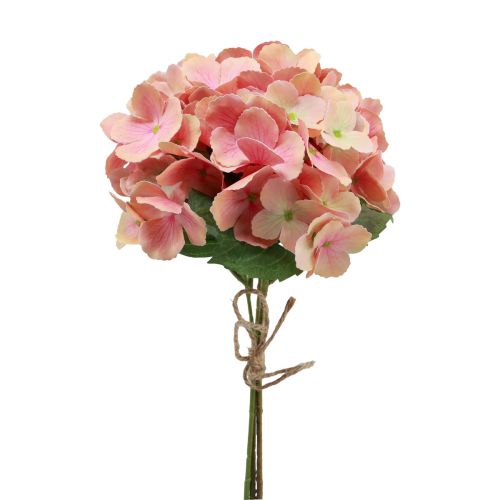 Floristik24 Hortensior konstgjord panikel hortensia rosa lax 35cm 3st