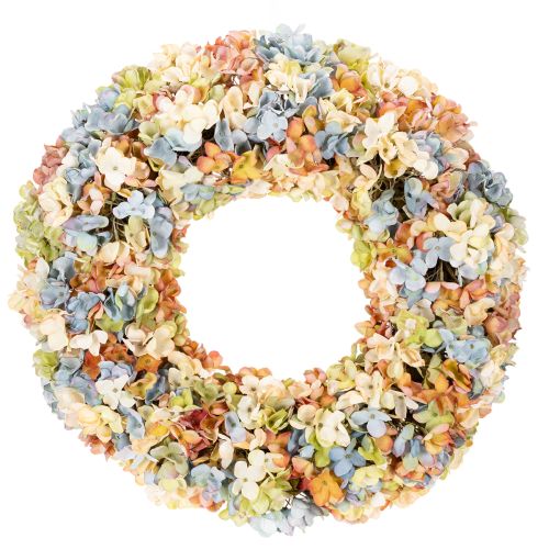 Konstgjord hortensiakrans, färgglad, för dörr och vägg, 55 cm köpa | Floristik24.se