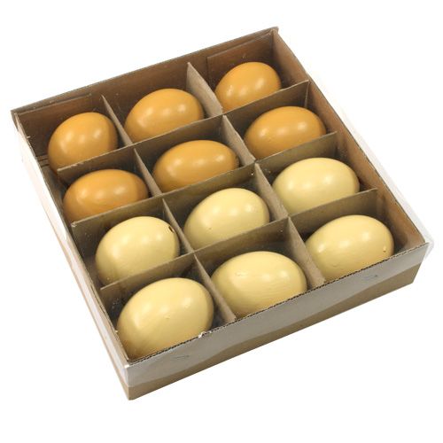 Floristik24 Kycklingägg 6cm blanda gul 10st