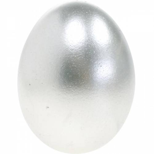 Artikel Kycklingägg Silver Påskdekoration Blåsta ägg 10st