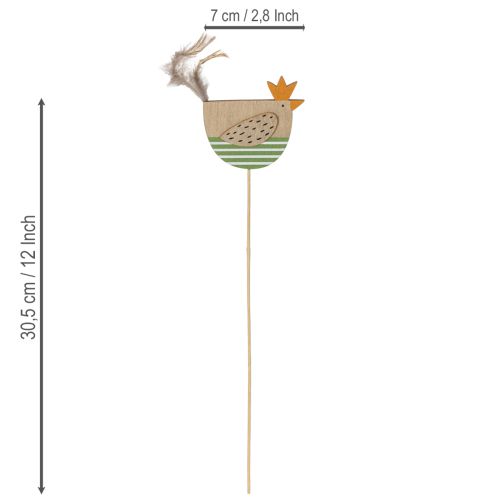 Artikel Kycklingpinnar i påskdesign för glad vårdekoration, 7 cm, 12 stycken