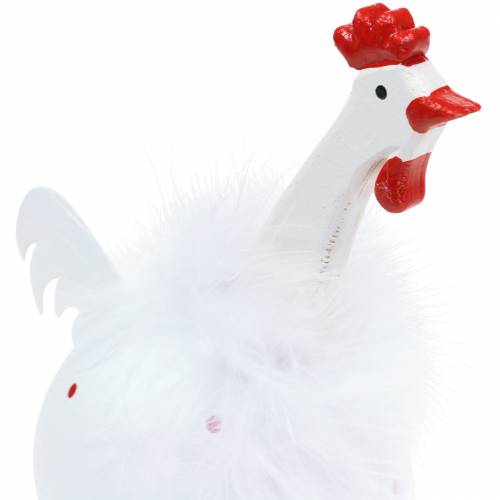 Artikel Kyckling vit med prickar 21cm