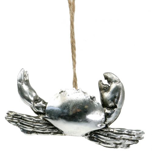 Floristik24 Deco krabba och hummer att hänga antiksilver 9cm 2st
