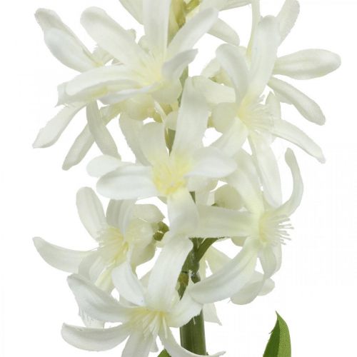 Floristik24 Konstgjord hyacint med lök konstgjord blomma vit att sticka 29cm