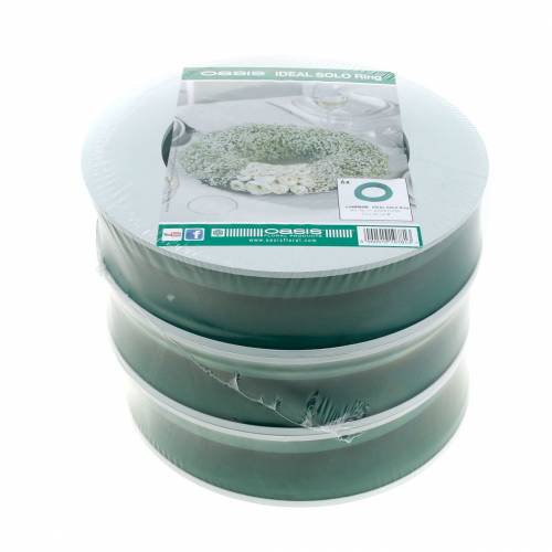 Artikel OASIS® blommig skumkrans ring grön H3cm Ø25cm 6 st