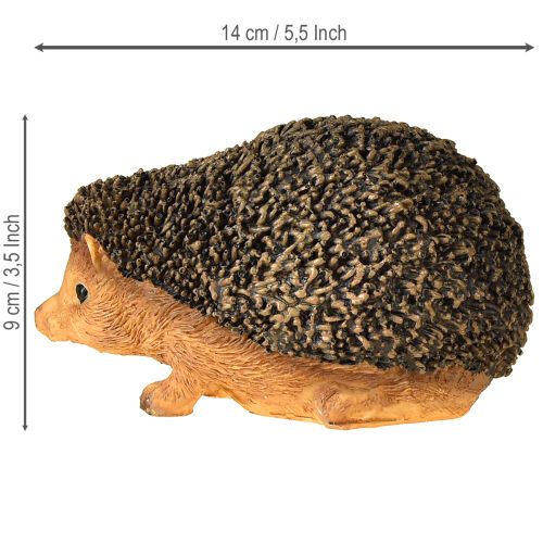 Artikel Dekorativ igelkott, höst, handmålad brun, 14×9,5×9 cm