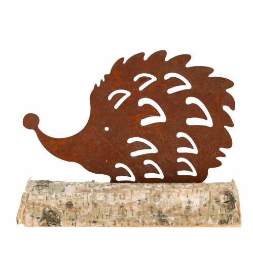 Floristik24 Igelkottspatina på träbotten 14,5cm x 17,5cm