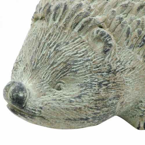 Floristik24 Dekorativ figur igelkott 22cm trädgårdsdekoration höst antik grön 20 × 12 × H10cm