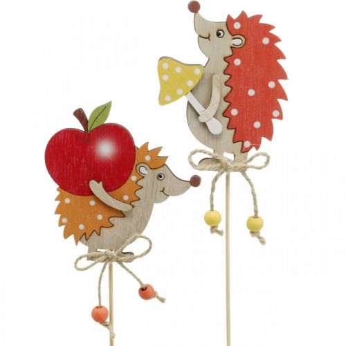 Floristik24 Blompinne igelkott, trädekoration, höstfigur H9,5cm L32cm 12st