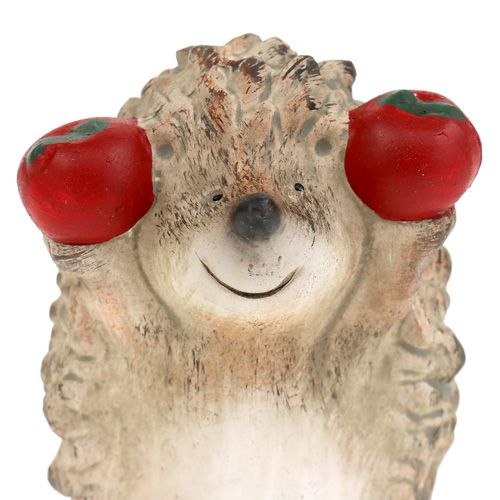 Floristik24 Hedgehog keramiska figur med brunt äpple 7,5 cm